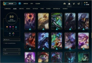 Conta platina 2 com 400k de yasuo, 94 champs e 89 skins - League of Legends LOL