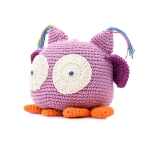 Coruja Peso de Porta em Amigurumi - Artesanato e Personalizados