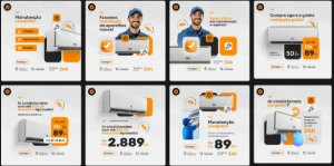 Arte Ar-Condicionado PSD Premium – (Design Editável/Profis.) - Outros