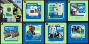 Arte Ar-Condicionado PSD Premium – (Design Editável/Profis.)