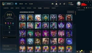 CONTA LOL PLATINA 4, MUITA SKIN MUITO INCONE ESPOLIO OTIMO - League of Legends