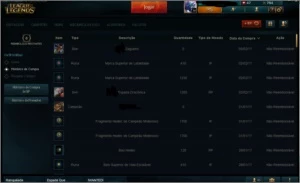 Conta league of legends prata 4, 81 skins, 105 campeões. LOL