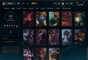 Bronze 3 com 70 Champs e 40 Skins ( Mais de 25 Jogos ) - League of Legends LOL
