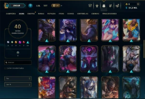 Bronze 3 com 70 Champs e 40 Skins ( Mais de 25 Jogos ) - League of Legends LOL