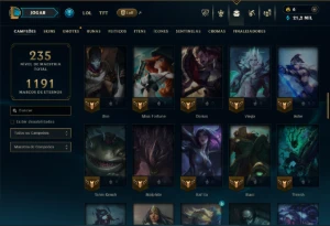 Bronze 3 com 70 Champs e 40 Skins ( Mais de 25 Jogos ) - League of Legends LOL