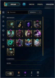 Conta platina 64 skins - League of Legends LOL