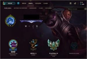 Conta platina 64 skins - League of Legends LOL