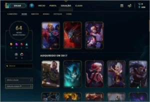 Conta platina 64 skins - League of Legends LOL