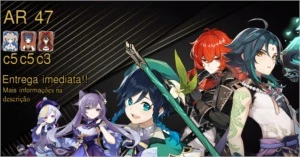 AR 47 Xiao Venti + Harpa e  outros 4 T5 - Genshin Impact