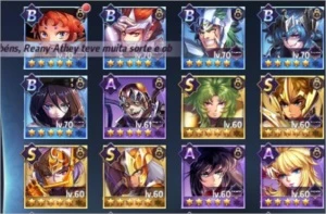 Conta SAINT SEIYA AWAKENING - Server A36 VULPÉCULA - NVL 58 SSA
