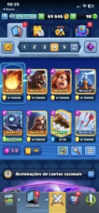 Clash Royale level 43, várias cartas maximizadas