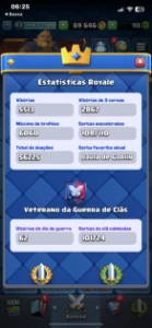 Clash Royale level 43, várias cartas maximizadas