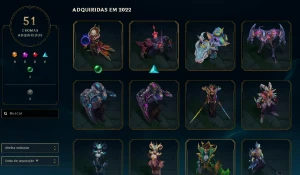 Conta Full Acesso, Muitos Icones, Emotes E 185 Skins - League of Legends LOL