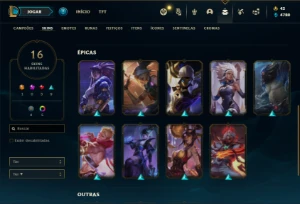 Conta bronze 2 com 25 Champs e 16 Skins + 1 Fragmento - League of Legends LOL