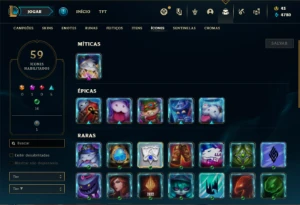 Conta bronze 2 com 25 Champs e 16 Skins + 1 Fragmento - League of Legends LOL