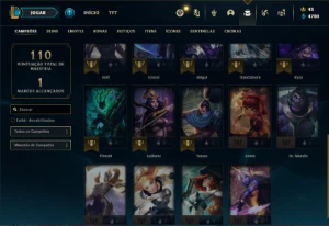 Conta bronze 2 com 25 Champs e 16 Skins + 1 Fragmento - League of Legends LOL