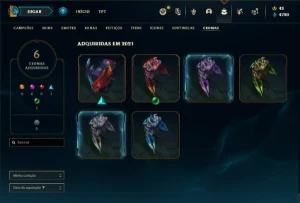 Conta bronze 2 com 25 Champs e 16 Skins + 1 Fragmento - League of Legends LOL