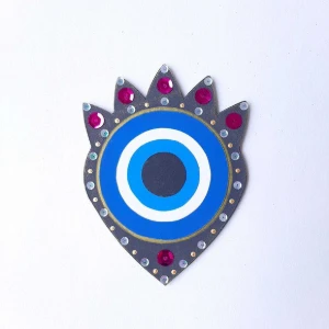 Enfeite de Parede Olho Grego Rosa - Artesanato e Personalizados