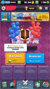 CONTA CLASH ROYALE NIVEL 11 COM 95000 OURO E 1800 GEMAS