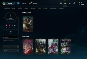 Conta prata 2 com 23 Champs e 5 Skins - League of Legends LOL