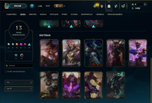 Mestre com 65 Champs e 12 Skins - League of Legends LOL