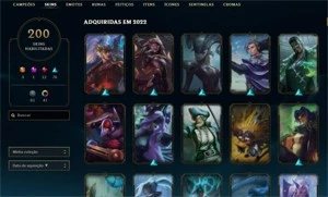 CONTA LOL LVL 500 - QUASE TODOS OS CAMPEÕES - 195 SKINS - League of Legends
