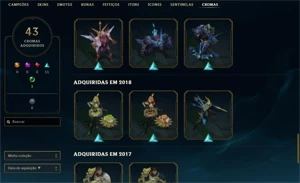 CONTA LOL LVL 500 - QUASE TODOS OS CAMPEÕES - 195 SKINS - League of Legends