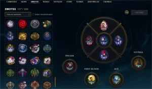 CONTA LOL LVL 500 - QUASE TODOS OS CAMPEÕES - 195 SKINS - League of Legends