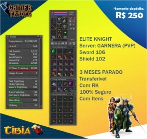 EK 167 - GARNERA - RK UNICA - COM SET - R$ 250,00 - Tibia