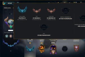 Platina 4 com TODOS os Champs e 203 Skins +4 Prestigios - League of Legends LOL