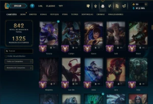 Platina 4 com TODOS os Champs e 203 Skins +4 Prestigios - League of Legends LOL