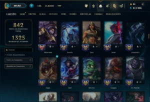 Platina 4 com TODOS os Champs e 203 Skins +4 Prestigios - League of Legends LOL