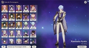 Conta ar 55- Yae miko - Xiao - Zhongli - Venti - Genshin Impact