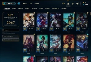 CONTA COM 1289 SKINS LOL(PAX TF) - League of Legends