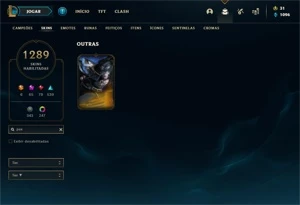 CONTA COM 1289 SKINS LOL(PAX TF) - League of Legends