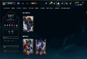 Ferro 4 com TODOS os Champs e 207 Skins ( MID / TOP / ADC ) - League of Legends LOL