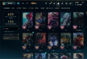 Ferro 4 com TODOS os Champs e 207 Skins ( MID / TOP / ADC ) - League of Legends LOL