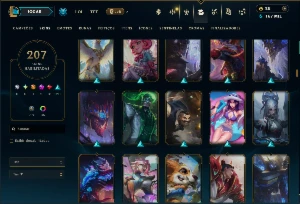 Ferro 4 com TODOS os Champs e 207 Skins ( MID / TOP / ADC ) - League of Legends LOL