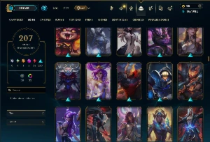 Ferro 4 com TODOS os Champs e 207 Skins ( MID / TOP / ADC ) - League of Legends LOL
