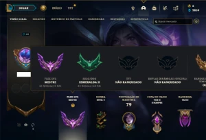Esmeralda 2 e Mestre na Flex com 65 Champs e 22 Skins - League of Legends LOL