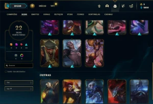 Esmeralda 2 e Mestre na Flex com 65 Champs e 22 Skins - League of Legends LOL