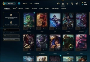 Conta unranked com 25 Champs e 5 Skins + 650 RP - League of Legends LOL