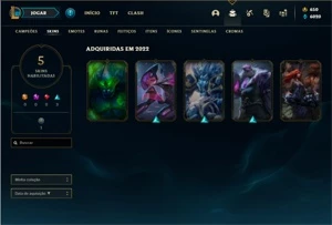 Conta unranked com 25 Champs e 5 Skins + 650 RP - League of Legends LOL