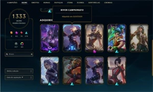 Conta Challenger com todas as skins adquiríveis Riven 2012 - League of Legends LOL