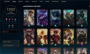 Conta Challenger com todas as skins adquiríveis Riven 2012 - League of Legends LOL