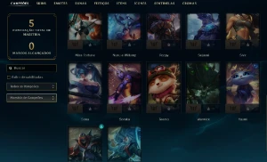 Platina 4 com 30 Champs e 2 Skins + 2 Fragmentos - League of Legends LOL