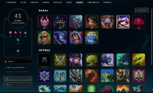 Platina 4 com 30 Champs e 2 Skins + 2 Fragmentos - League of Legends LOL