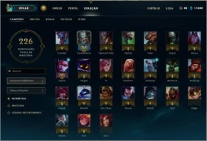 Conta League of Legends Platina 4/ 108 Campeões/ 64 skins LOL