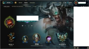 Conta League of Legends Platina 4/ 108 Campeões/ 64 skins LOL