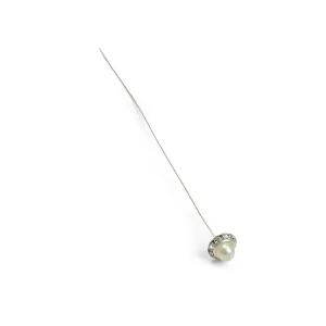 Haste de Pérola Creme com Strass 20 cm - Caixa com 24 - Artesanato e Personalizados